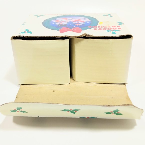 Salt & Pepper Shakers Russ Christmas Frosty Friends Snowman Couple And Box #1265 - Picture 5 of 13